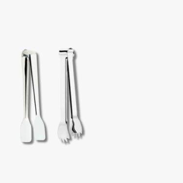 Imagem de Pegador Multiuso para Salada, Pães, Macarrão e Churrasco, Pinça Cozinha e Culinária, Inox Profissional Longo(KIT 2 UNIDADES - FRIOS E GELO)