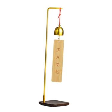 Imagem de Stgfyxgs Sino de Vento com Suporte, Sino de Vento, Base de Madeira E Metal Simples, Decoração Suspensa, Suporte para Caneta de Caligrafia para Casa, Porta Exte, Style a, Tamanho real
