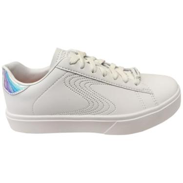 Imagem de Skechers Tênis feminino Eden LX - Magical Dream com cadarço, Branco/Prata, 40