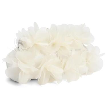 Imagem de RNIEGA Bolsas clutch para mulheres, pequena bolsa de coquetel floral com corrente removível para casamento, festa, formatura, Prata