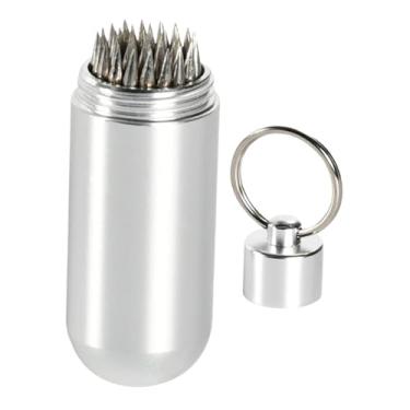 Imagem de Generic Ferramenta de reparo de ponta de taco de sinuca, ferramenta de modelagem de ponta com chaveiro, manutenção profissional, suprimentos práticos de, Prata