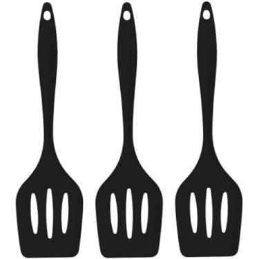 Imagem de Espatula de Silicone Vazada Preta Grande | 03 Un