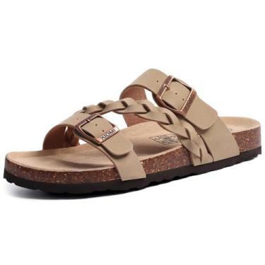 Imagem de Sandálias KIDMI, palmilha de cortiça, suporte em arco, para mulheres, 