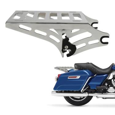 Imagem de Rack de montagem duplo TCT-MOTORPARTS Chrome para Harley Touring