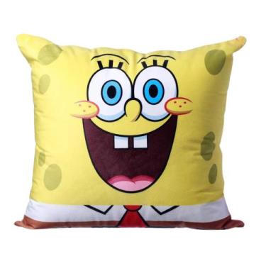 Imagem de Almofada Bob Esponja Veludo 40x40 Fibra Zona Criativa - 10064964