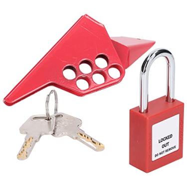 Imagem de Ymiko Trava de Segurança Válvula Incorporada, Dispositivo de Bloqueio de Válvula de Esfera Com Dispositivos de Bloqueio de Segurança Padrão de 38 Mm de Cadeado para Industrial