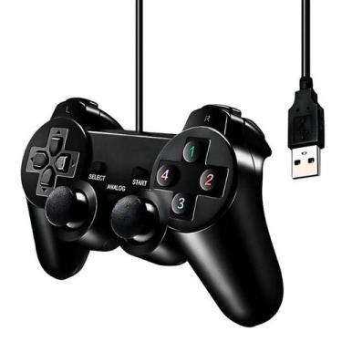 Imagem de Controle Usb para PC Joystick com Fio Anti Derrapante e Anatômico Perf