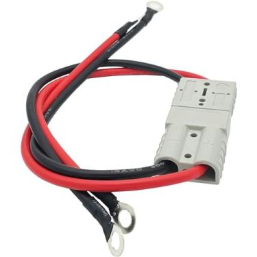 Imagem de JIECHUN Plugue de carregamento de empilhadeira 10AWG Cabo de conexão de bateria com conector rápido 50A 600V e anel O para carros a bateria, carros turísticos, tratores, motores (1 par)