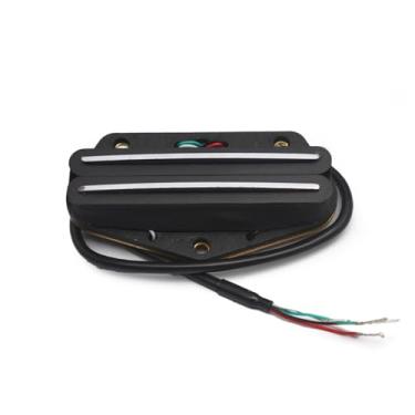 Imagem de ROZILO Captador de ponte de trilho duplo preto para guitarra elétrica Telecaster preto com prata para guitarra elétrica FD Telecaster