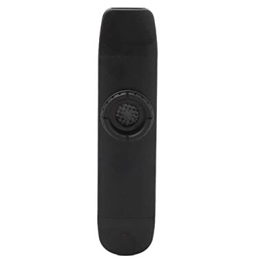 Imagem de Zhjvihx Metal Kazoo, Cor Cora Preta Buraco Kazoo Instrumento de Cabeça Dupla Flauta de Diafragma Base para Salão de Música