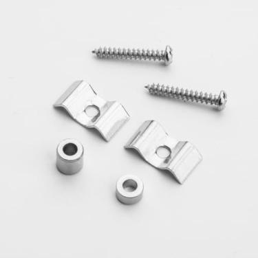 Imagem de DIAO79NI 2 peças de metal vintage guias de cordas retentores de árvores para guitarra elétrica estilo Fender Strat Tele (cromado)