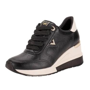 Imagem de Tênis Feminino Anabela Via Marte Com Elástico Calça Fácil Preto/Prata (Preto, BR, Adulto, Numérico, 36)