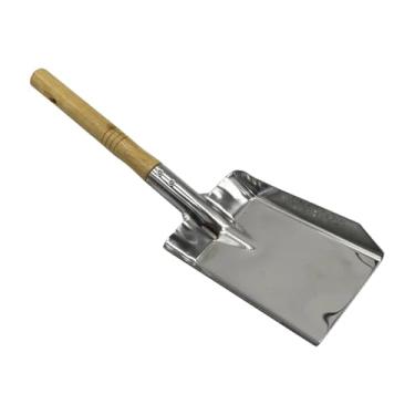 Imagem de WeiLaiKeQi Pás de cinzas para lareira, pá de plantio quadrada, pequena, portátil, versátil, cabo de madeira para limpeza de forno de pizza, Pequeno