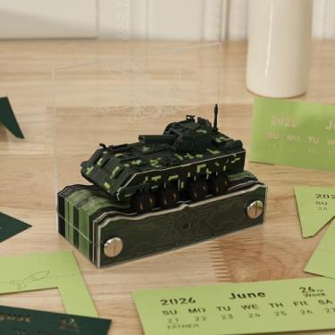 Imagem de KTZCTPCA Calendário de mesa de arte 3D 2026, bloco de notas de calendário estereoscópico criativo, calendário com luz de LED, bloco de notas 3D, bloco de notas de escultura em papel, escultura de arte