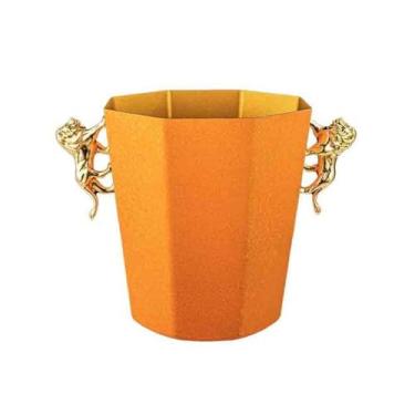 Imagem de balde de vinho Balde de gelo bar champanhe vinho cerveja comercial para cubos Refrigerador de cerveja(Orange)