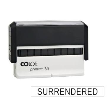 Imagem de Carimbo retangular com autotinta rendida – Impressão de 0,6 cm A x 6,5 cm C – Necessário para o programa webDEALER – Compatível com TxDMV – Carimbo profissional com autotinta para documentos de