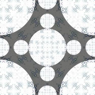 Imagem de Quadro Decorativo com Estampa Abstractsymmetrical 50 x 50 Papel 2 unidades