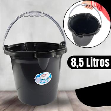Imagem de Balde Plástico com Alça 8.5L São Bernardo BD0104 Preto