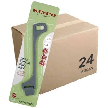 Imagem de NOVO KLYPO MAX Limitador da Abertura de Janelas Basculantes 18 cm Cx. 24 peças (Cinza)