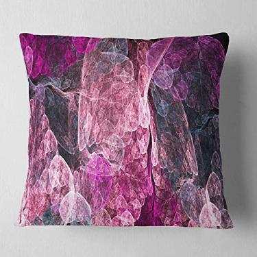 Imagem de Design roxo ilustração fractal abstrata sala de estar, sofá, almofada + capa de almofada impressa em ambos os lados 66 x 66 cm