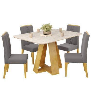 Imagem de Mesa Jantar Kiara E 4 Cadeiras Yasmin DJ MOVEIS
