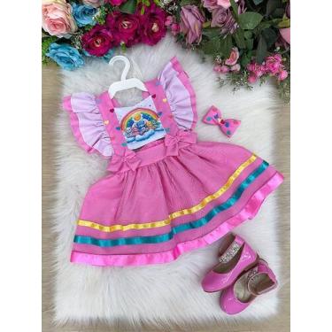 Imagem de Romper Vestido Ursinhos Carinhosos - Tecido 100% Poliéster, Tamanho Ún