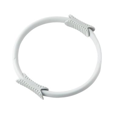 Imagem de Colaxi Anel de Pilates Circle, suprimentos de treino, academia doméstica antiderrapante, exercitador interno de coxa, anel de fitness para músculos, Cinza