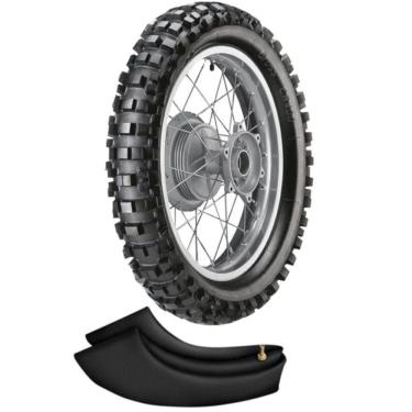 Imagem de Kit Pneu + Camara Cross Trilha Xr250 Xre300 Crf230 110/100-18 Cr400 Vipal