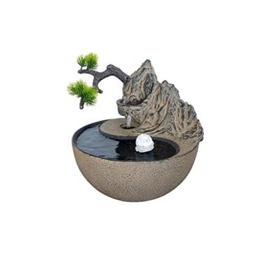 Imagem de XFNVXC Fontes de água interior fonte de mesa interior simulação bonsai cachoeira fonte de mesa fonte decorativa sala de estar fonte de mesa fonte de mesa fonte de mesa