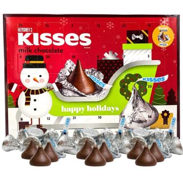 Imagem de Galerie Hershey Milk Chocolate Kisses Candy Filled Calendário Do Advento de Natal 2024