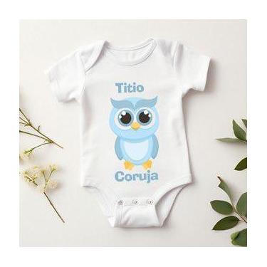 Imagem de Body Personalizado Bebê Titio Coruja - Baby da Moda