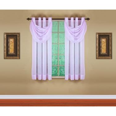 Imagem de Today's Curtain, Painel transparente Emelia Grommet 160 cm lilás, 150 cm L x 160 cm C