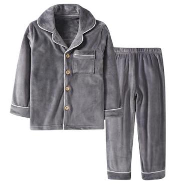 Imagem de Conjunto de roupas BANGSAUR Kids Coral Fleece Winter 3-12 anos