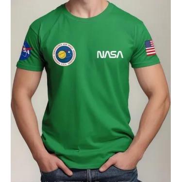 Imagem de Camiseta Camisa Adulto Feminina Masculina Algodão Astronauta NASAA Ast