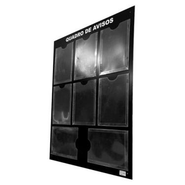 Imagem de Quadro de Aviso, Gestão e Informativo Premium 8 Displays A4 em ACM Pre
