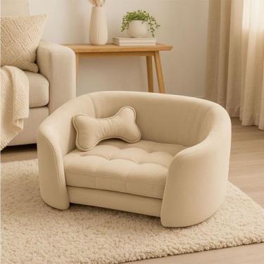 Imagem de Poltrona Cama Pet Luxo Mell Veludo Premium Para Cães E Gatos - Beatriz