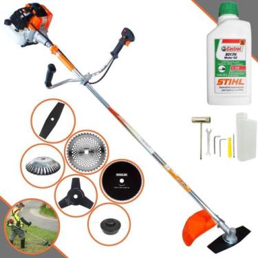 Imagem de Roçadeira Podador de Grama À Gasolina Vulcan VR430S 43cc 10000rpm Comp