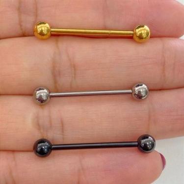 Imagem de Barbell em aço cirúrgico com rosca externa - no-brand, 22mm