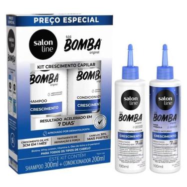 Imagem de Kit SOS Bomba Original Shampoo, Condicionador, 2 Tônicos 100ml Salon L