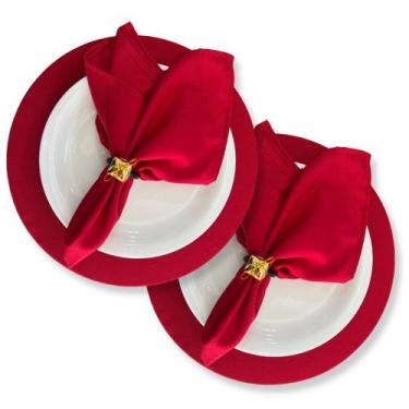 Imagem de Sousplat Liso Oxford + Bade MDF Decoração Noite De Natal Mesa Posta De