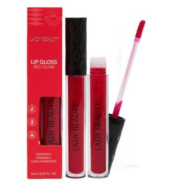 Imagem de Lip Gloss Red Glow Morango - Lady Beauty