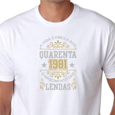 Imagem de Camiseta A Vida Começa Aos 40 1981 - Original Camisetas, G
