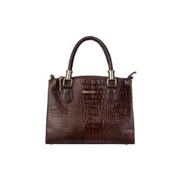 Imagem de Bolsa de couro croco estruturada Emmy-Feminino