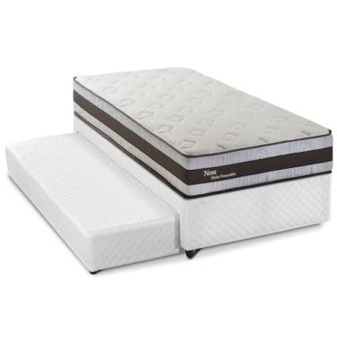 Imagem de Bicama Box Solteirão com Cama Auxiliar Herval Ness, Molas Ensacadas, 58x96x203 cm