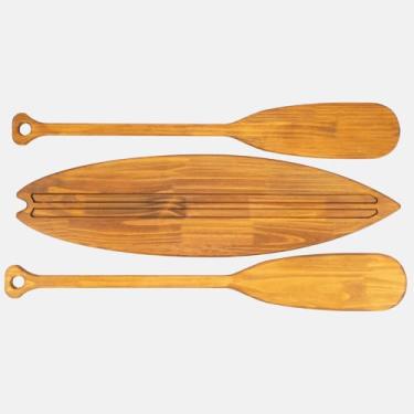 Imagem de Remos decorativos com prancha de madeira decoração de parede praia madeira pinus decoração náutica