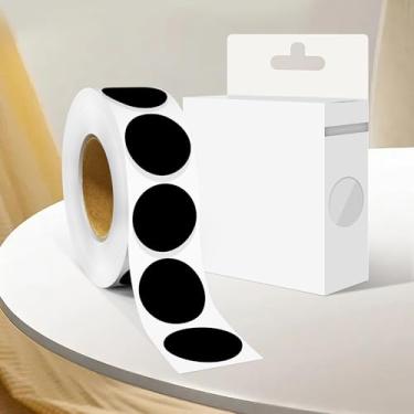 Imagem de Adesivo redondo de 2,5 cm com código de cores, 1000 adesivos de rolo de pontos, etiquetas de círculo preto para escritório e casa