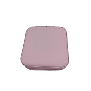 Imagem de Porta Jóias Portátil Caixinha Bolsa de Armazenamento Colar Brincos Anéis (12 unidades rosa bebe)