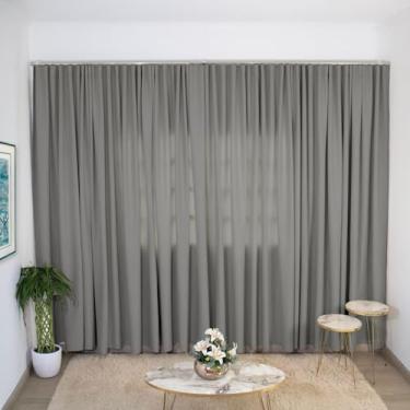 Imagem de Cortina Blackout Para Trilho Corta Luz Premium 3,00m X 2,30m (Cinza Oceano)