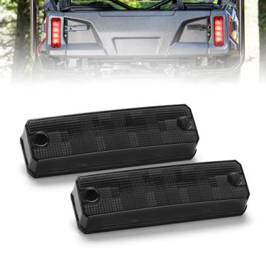 Imagem de LKV 2 peças de luz traseira de luz traseira de freio de freio para Honda Pioneer 520 700 1000 2014-2025 (serve no lado do motorista e passageiro), substitui OEM #33700-HL3-A01, preto