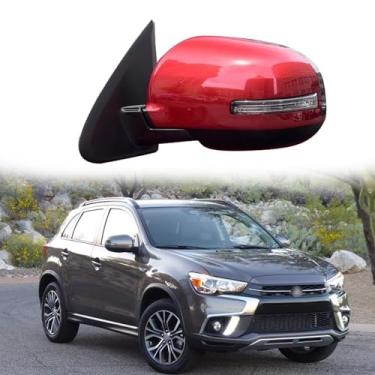Imagem de Substituição do espelho lateral do motorista adequado para Mitsubishi Outlander 2013-2020 Conjunto de espelhos retrovisores laterais de carro ajuste elétrico, dobrável elétrico, luz de direção de LED